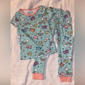 Members Mark 3T Pajama Set Kitty,rainbow, Cookie Print Etc